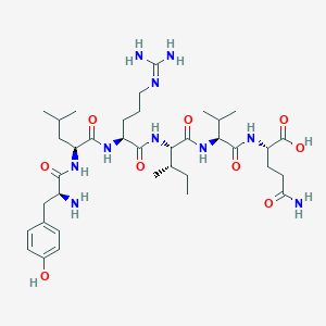 molecular formula C37H62N10O9 B14168043 L-Tyrosyl-L-leucyl-N~5~-(diaminomethylidene)-L-ornithyl-L-isoleucyl-L-valyl-L-glutamine CAS No. 923929-80-0
