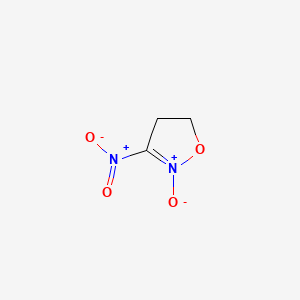 molecular formula C3H4N2O4 B14168046 4,5-Dihydro-3-nitroisoxazole-2-oxide CAS No. 4122-45-6