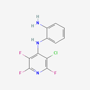 molecular formula C11H7ClF3N3 B14168052 2-N-(3-chloro-2,5,6-trifluoropyridin-4-yl)benzene-1,2-diamine CAS No. 796878-22-3