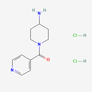 molecular formula C11H17Cl2N3O B1416806 (4-氨基哌啶-1-基)(吡啶-4-基)甲酮二盐酸盐 CAS No. 1171497-43-0