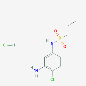 molecular formula C10H16Cl2N2O2S B1416809 N-(3-amino-4-chlorophenyl)butane-1-sulfonamide hydrochloride CAS No. 1170370-98-5