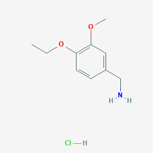 molecular formula C10H16ClNO2 B1416810 (4-Ethoxy-3-methoxyphenyl)methanamine hydrochloride CAS No. 854184-85-3