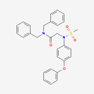 molecular formula C29H28N2O4S B14168189 N,N-Dibenzyl-N~2~-(methanesulfonyl)-N~2~-(4-phenoxyphenyl)glycinamide CAS No. 5874-10-2