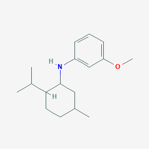 3-methoxy-N-[5-methyl-2-(propan-2-yl)cyclohexyl]aniline