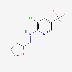 molecular formula C11H12ClF3N2O B1416820 3-氯-N-(氧杂环-2-基甲基)-5-(三氟甲基)吡啶-2-胺 CAS No. 1036444-19-5