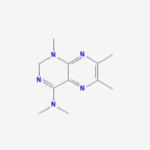 molecular formula C11H17N5 B14168232 N,N,1,6,7-pentamethyl-2H-pteridin-4-amine CAS No. 7150-78-9