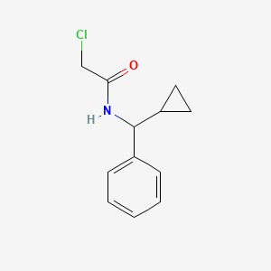 molecular formula C12H14ClNO B1416824 2-chloro-N-[cyclopropyl(phenyl)methyl]acetamide CAS No. 23459-47-4