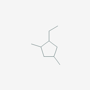 molecular formula C9H18 B14168243 Cyclopentane, 2-ethyl-1,4-dimethyl CAS No. 3726-40-7