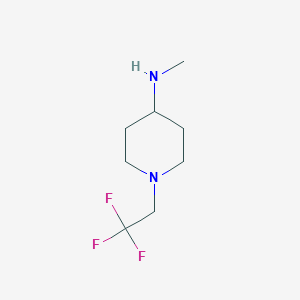 molecular formula C8H15F3N2 B1416826 N-methyl-1-(2,2,2-trifluoroethyl)piperidin-4-amine CAS No. 1096811-40-3