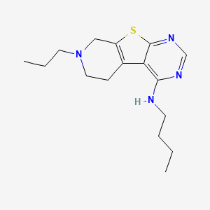 molecular formula C16H24N4S B14168305 N-butyl-11-propyl-8-thia-4,6,11-triazatricyclo[7.4.0.02,7]trideca-1(9),2,4,6-tetraen-3-amine CAS No. 900880-52-6