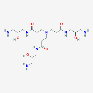 molecular formula C18H39N7O6 B14168389 N-(3-amino-2-hydroxypropyl)-3-[bis[3-[(3-amino-2-hydroxypropyl)amino]-3-oxopropyl]amino]propanamide CAS No. 928195-63-5