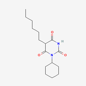 molecular formula C16H26N2O3 B14168439 1-Cyclohexyl-5-hexylbarbituric acid CAS No. 4192-33-0