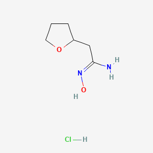 N'-hydroxy-2-(oxolan-2-yl)ethanimidamide hydrochloride