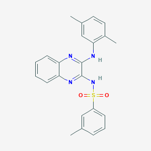 molecular formula C23H22N4O2S B14168465 N-{3-[(2,5-dimethylphenyl)amino]quinoxalin-2-yl}-3-methylbenzenesulfonamide CAS No. 565172-06-7