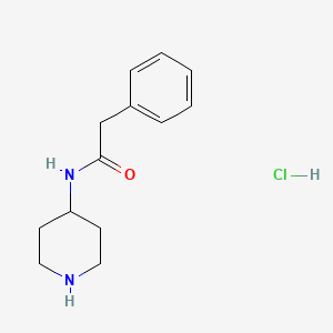 molecular formula C13H19ClN2O B1416847 2-phenyl-N-(piperidin-4-yl)acetamide hydrochloride CAS No. 1170480-78-0