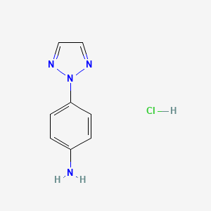 molecular formula C8H9ClN4 B1416849 4-(2H-1,2,3-triazol-2-yl)aniline hydrochloride CAS No. 1087712-11-5