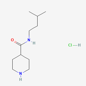 molecular formula C11H23ClN2O B1416863 N-(3-甲基丁基)哌啶-4-甲酰胺盐酸盐 CAS No. 1172804-95-3