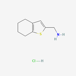 molecular formula C9H14ClNS B1416865 4,5,6,7-Tetrahydro-1-benzothiophen-2-ylmethanamine hydrochloride CAS No. 1172881-86-5