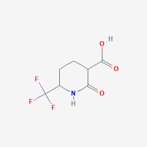molecular formula C7H8F3NO3 B1416867 2-Oxo-6-(trifluoromethyl)piperidine-3-carboxylic acid CAS No. 1031130-72-9