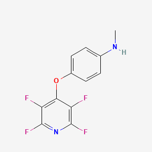 molecular formula C12H8F4N2O B14168671 N-methyl-4-(2,3,5,6-tetrafluoropyridin-4-yl)oxyaniline CAS No. 672887-35-3