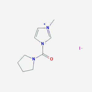 molecular formula C9H14IN3O B1416868 3-methyl-1-(pyrrolidine-1-carbonyl)-1H-imidazol-3-ium iodide CAS No. 433302-49-9