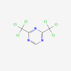 molecular formula C5HCl6N3 B14168683 2,4-Bis(trichloromethyl)-1,3,5-triazine CAS No. 3599-74-4