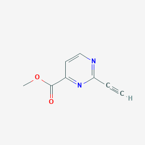 molecular formula C8H6N2O2 B14168697 Methyl 2-ethynylpyrimidine-4-carboxylate 