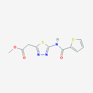 molecular formula C10H9N3O3S2 B14168704 methyl {(5E)-5-[(thiophen-2-ylcarbonyl)imino]-4,5-dihydro-1,3,4-thiadiazol-2-yl}acetate CAS No. 5303-37-7