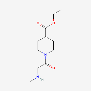 molecular formula C11H20N2O3 B1416872 Ethyl 1-[2-(methylamino)acetyl]piperidine-4-carboxylate CAS No. 393155-08-3