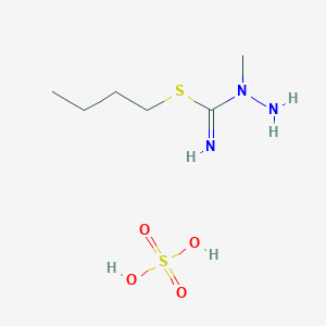 molecular formula C6H17N3O4S2 B14168745 3-Amino-3-methyl-2-butylisothiouronium sulfate CAS No. 63679-65-2