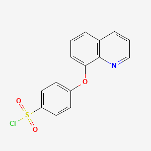 molecular formula C15H10ClNO3S B1416875 4-(Quinolin-8-yloxy)benzene-1-sulfonyl chloride CAS No. 1041526-14-0