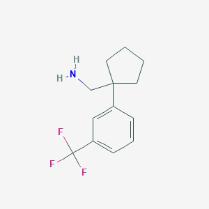 molecular formula C13H16F3N B1416877 (1-(3-(Trifluoromethyl)phenyl)cyclopentyl)methanamine CAS No. 1152568-45-0