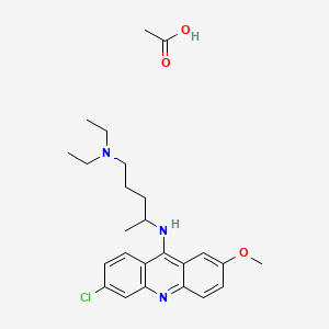 molecular formula C25H34ClN3O3 B14168786 Quinacrine acetate CAS No. 78901-94-7