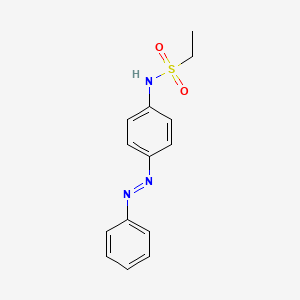 molecular formula C14H15N3O2S B14168974 N-{4-[(E)-phenyldiazenyl]phenyl}ethanesulfonamide CAS No. 544428-02-6