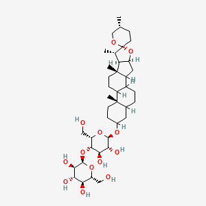 molecular formula C39H64O13 B14168975 beta-D-Glucopyranoside, (3beta,5alpha,25R)-spirostan-3-yl 4-O-alpha-D-glucopyranosyl- CAS No. 68331-86-2