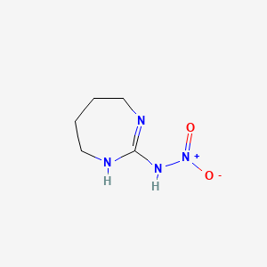 molecular formula C5H10N4O2 B14168988 N-(4,5,6,7-tetrahydro-1H-[1,3]diazepin-2-yl)-nitramide CAS No. 28917-15-9