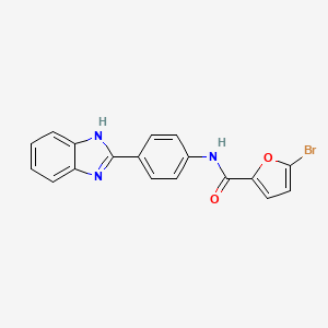 molecular formula C18H12BrN3O2 B14169005 N-[4-(1H-benzimidazol-2-yl)phenyl]-5-bromofuran-2-carboxamide CAS No. 5765-97-9