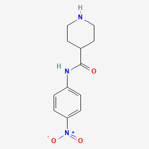molecular formula C12H15N3O3 B1416901 N-(4-Nitrophenyl)piperidine-4-carboxamide CAS No. 883106-59-0