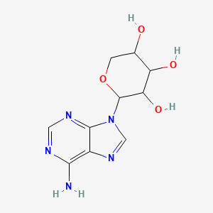 molecular formula C10H13N5O4 B14169017 Adenine, 9-beta-D-ribopyranosyl- CAS No. 17434-52-5