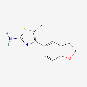 molecular formula C12H12N2OS B1416902 4-(2,3-Dihydro-1-benzofuran-5-yl)-5-methyl-1,3-thiazol-2-amine CAS No. 1094394-71-4