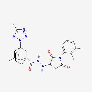 molecular formula C25H31N7O3 B14169040 N'-[1-(2,3-dimethylphenyl)-2,5-dioxopyrrolidin-3-yl]-3-(5-methyltetrazol-2-yl)adamantane-1-carbohydrazide CAS No. 1024228-01-0