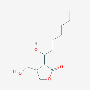 molecular formula C12H22O4 B141691 3-(1-Hydroxyheptyl)-4-(hydroxymethyl)oxolan-2-one CAS No. 125761-52-6