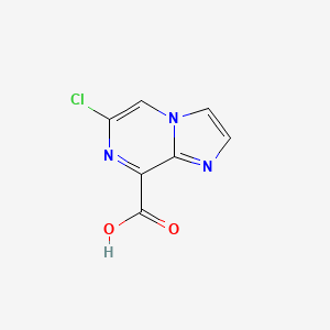 molecular formula C7H4ClN3O2 B14169110 6-Chloroimidazo[1,2-A]pyrazine-8-carboxylic acid 