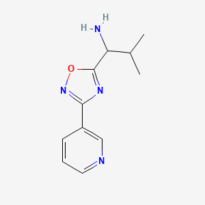 2-Methyl-1-[3-(pyridin-3-yl)-1,2,4-oxadiazol-5-yl]propan-1-amine