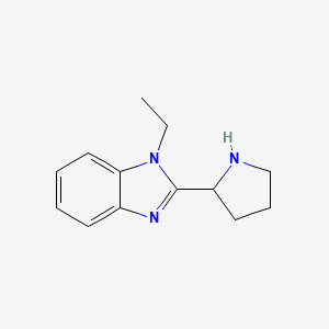 molecular formula C13H17N3 B1416918 1-ethyl-2-(pyrrolidin-2-yl)-1H-1,3-benzodiazole CAS No. 1152522-12-7