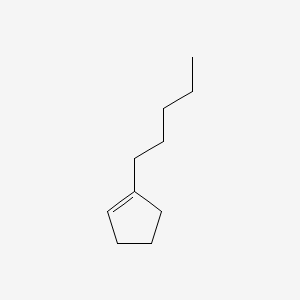 molecular formula C10H18 B14169180 Cyclopentene, 1-pentyl- CAS No. 4291-98-9