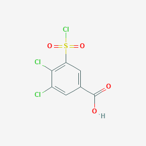 molecular formula C7H3Cl3O4S B141692 3,4-二氯-5-(氯磺酰基)苯甲酸 CAS No. 151104-67-5