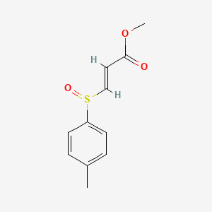 molecular formula C11H12O3S B14169205 methyl (E)-3-(4-methylphenyl)sulfinylprop-2-enoate CAS No. 184377-59-1