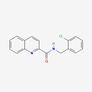 molecular formula C17H13ClN2O B14169256 N-[(2-chlorophenyl)methyl]quinoline-2-carboxamide CAS No. 744231-21-8