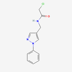 2-chloro-N-[(1-phenyl-1H-pyrazol-4-yl)methyl]acetamide